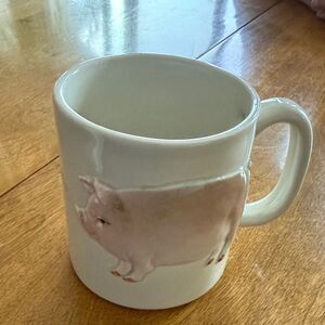 Otagiri Vintage Cream Colored 1982 Raised Pig Mug
